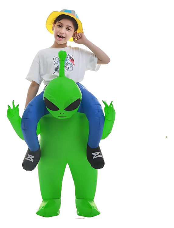 Traje Inflable Alien “A Hombros” – Edición Halloween adulto y niño 👽