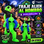 Traje Inflable Alien “A Hombros” – Edición Halloween adulto y niño 👽