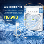 Air Cooler Pro: Aire Acondicionado Portátil 3 en 1 (Luz LED + Humidificador)