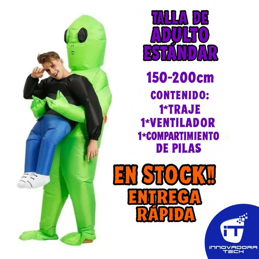Traje Inflable Alien 👽 – Especial Halloween  - Adulto y niño