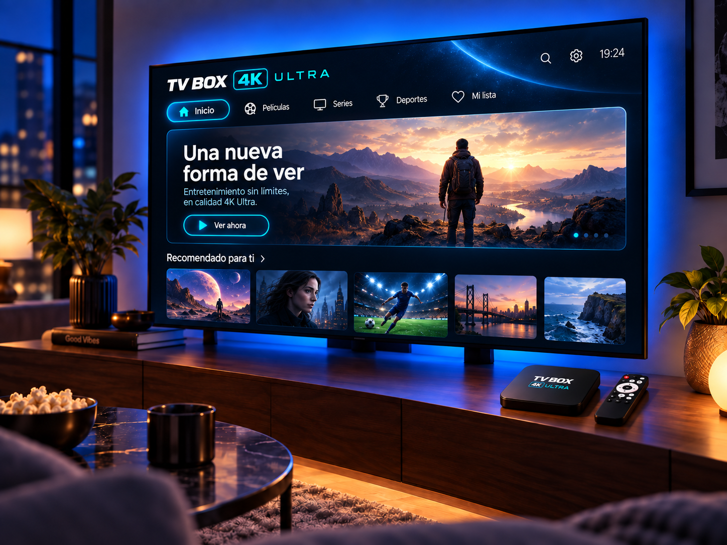 Películas y series en TV Box 4K Ultra